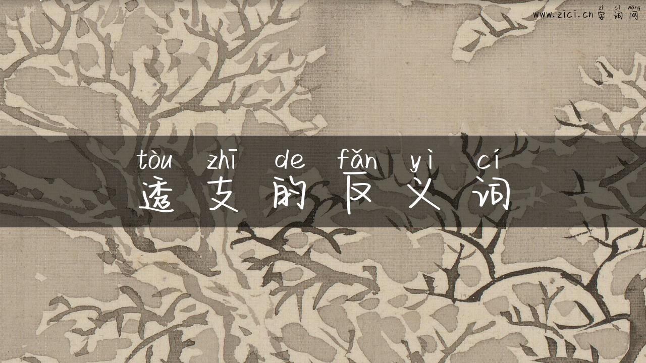 透支的反义词