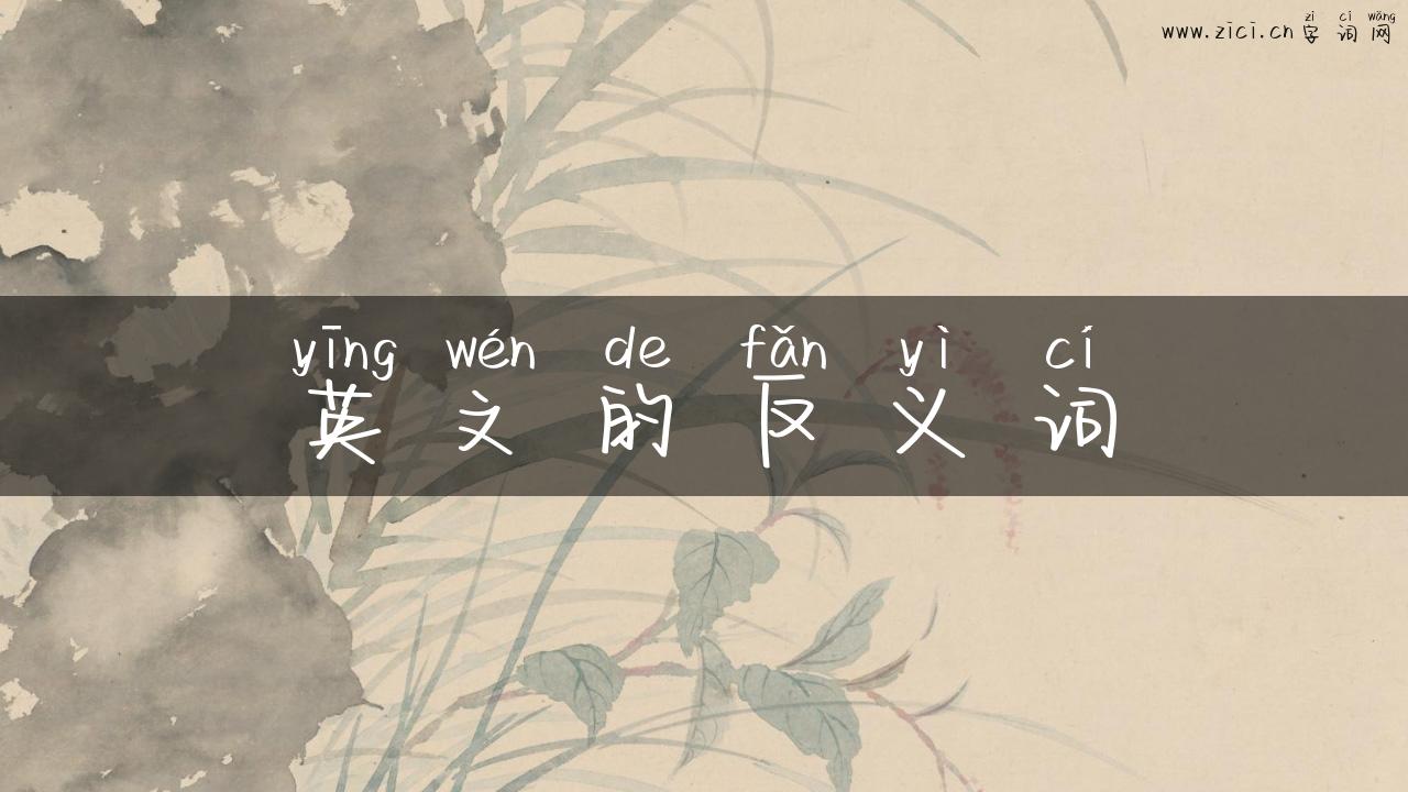 英文的反义词