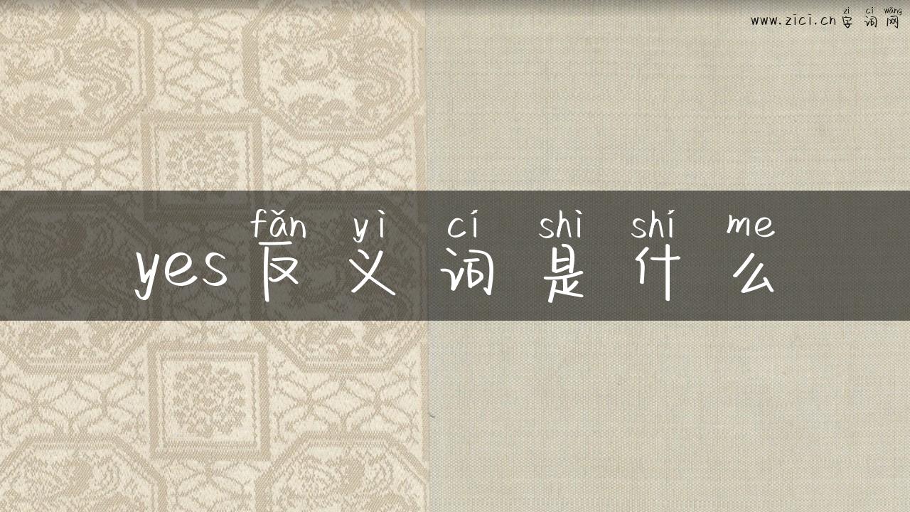 yes反义词是什么