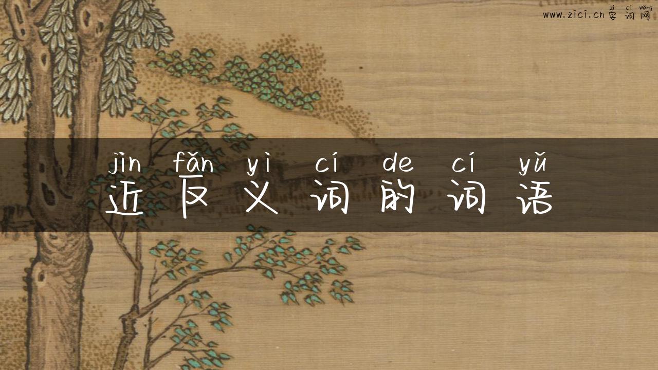 近反义词的词语