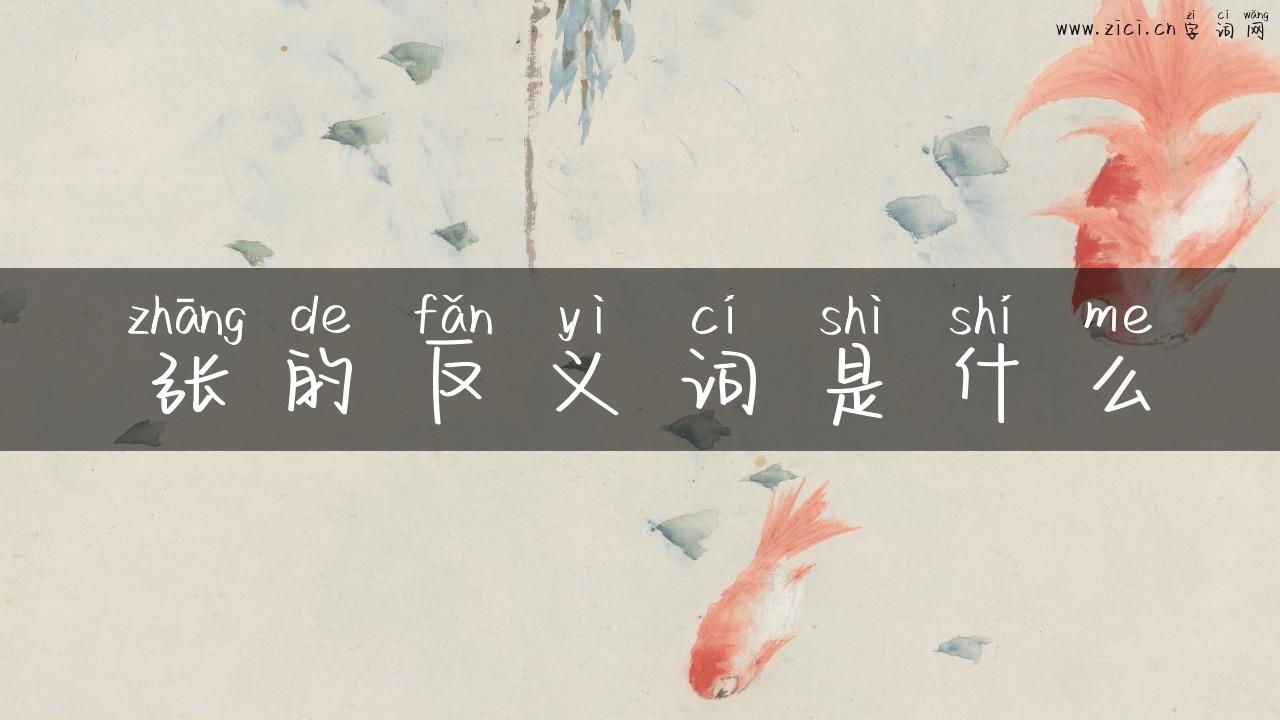 张的反义词是什么