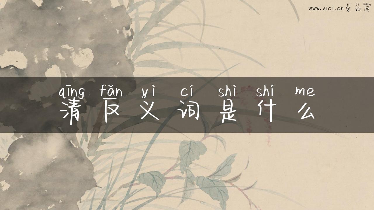 清反义词是什么