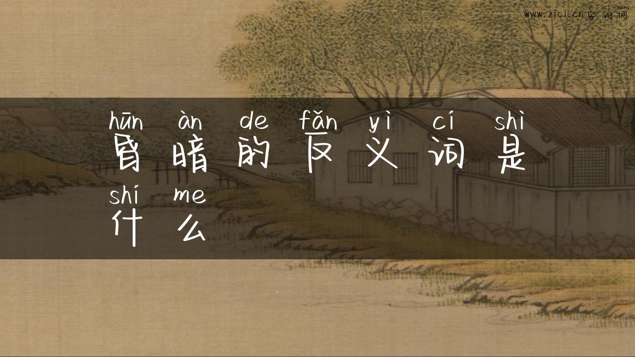 昏暗的反义词是什么