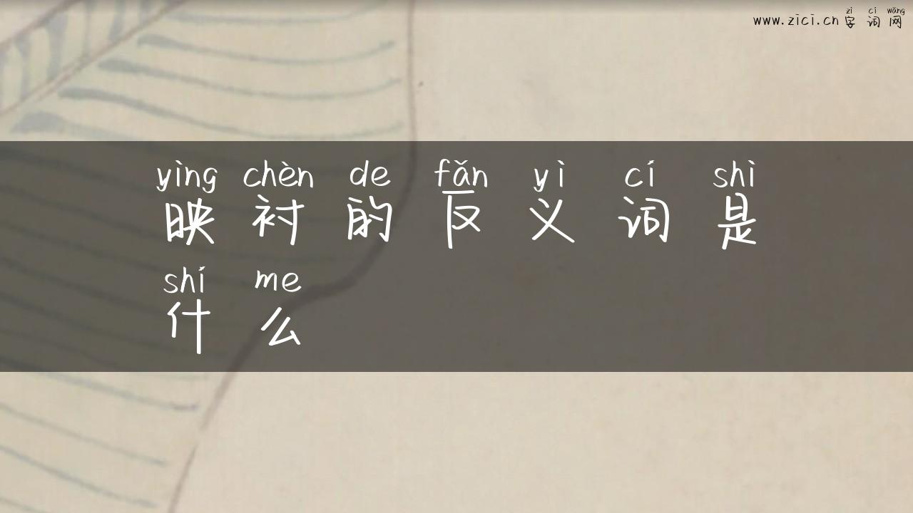 映衬的反义词是什么