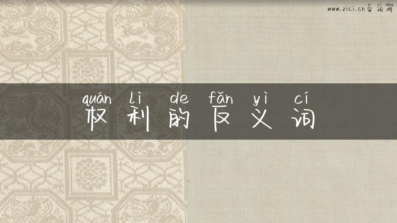 权利的反义词