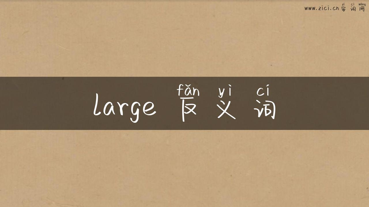 large 反义词