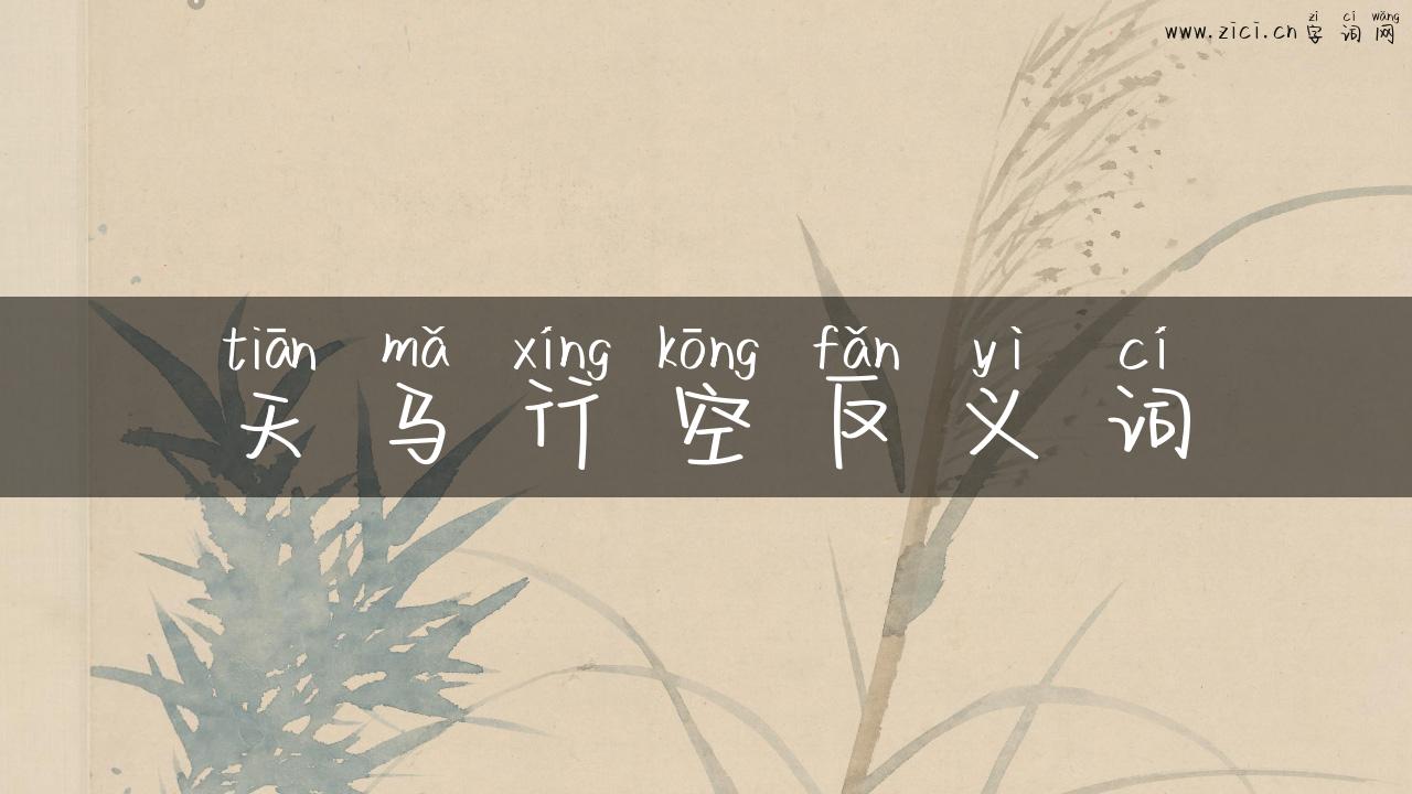 天马行空反义词