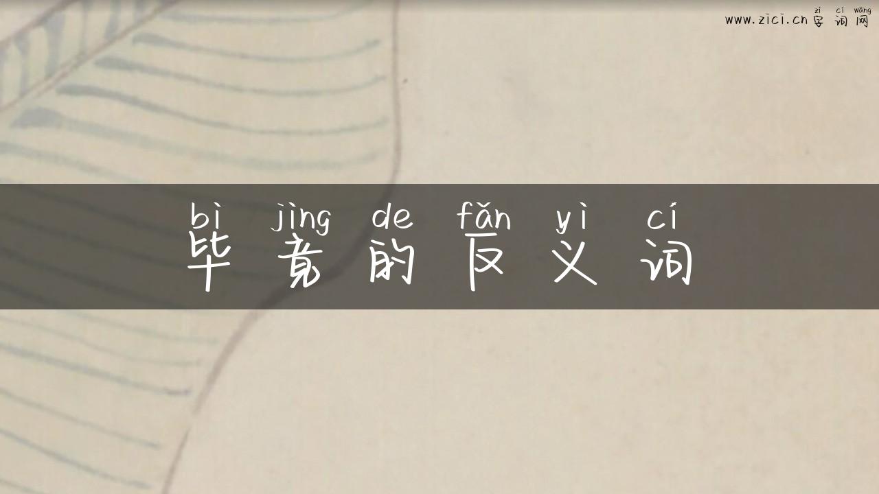 毕竟的反义词