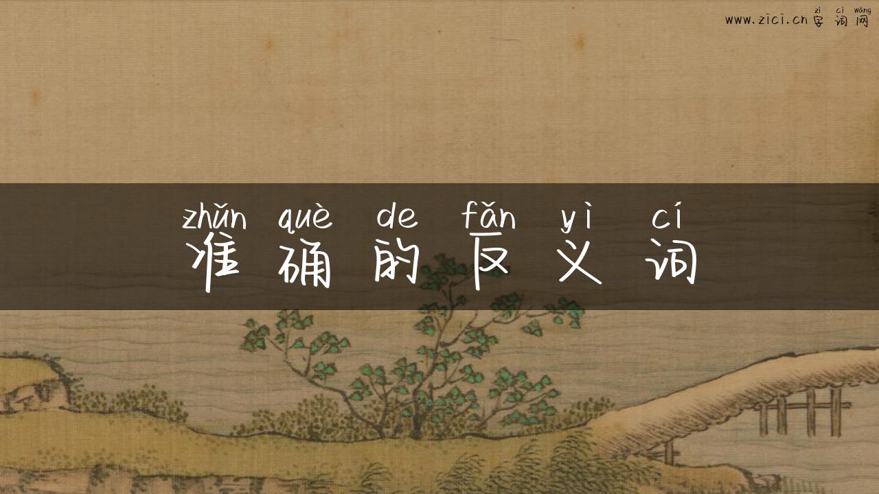 准确的反义词