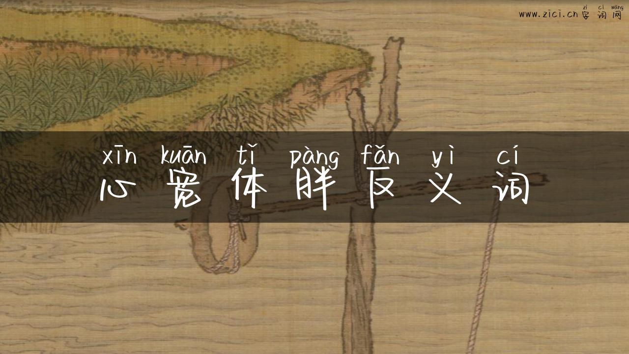 心宽体胖反义词