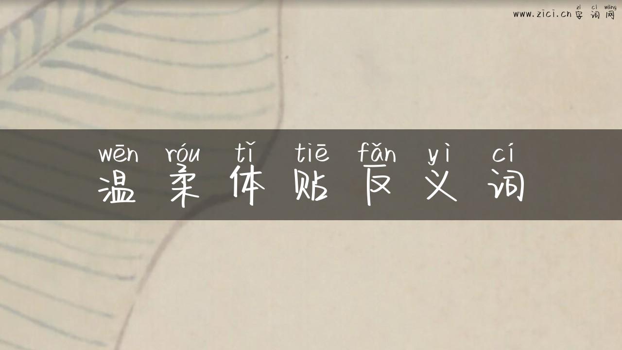 温柔体贴反义词