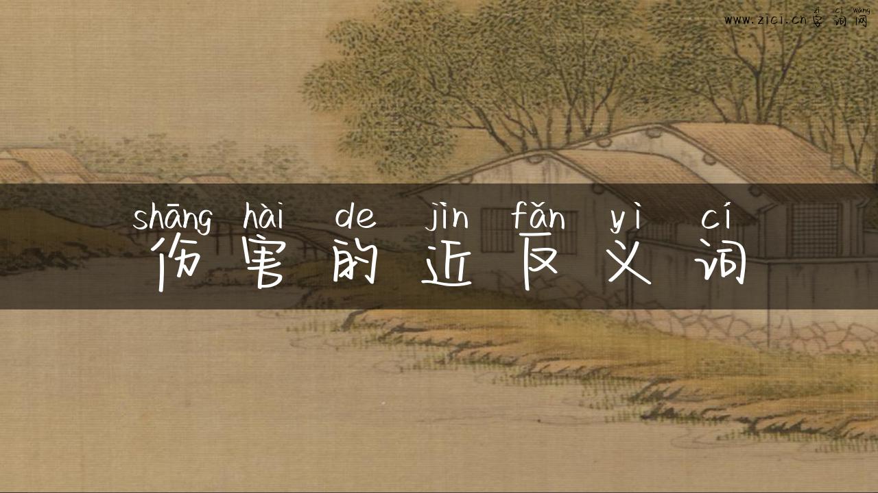 伤害的近反义词