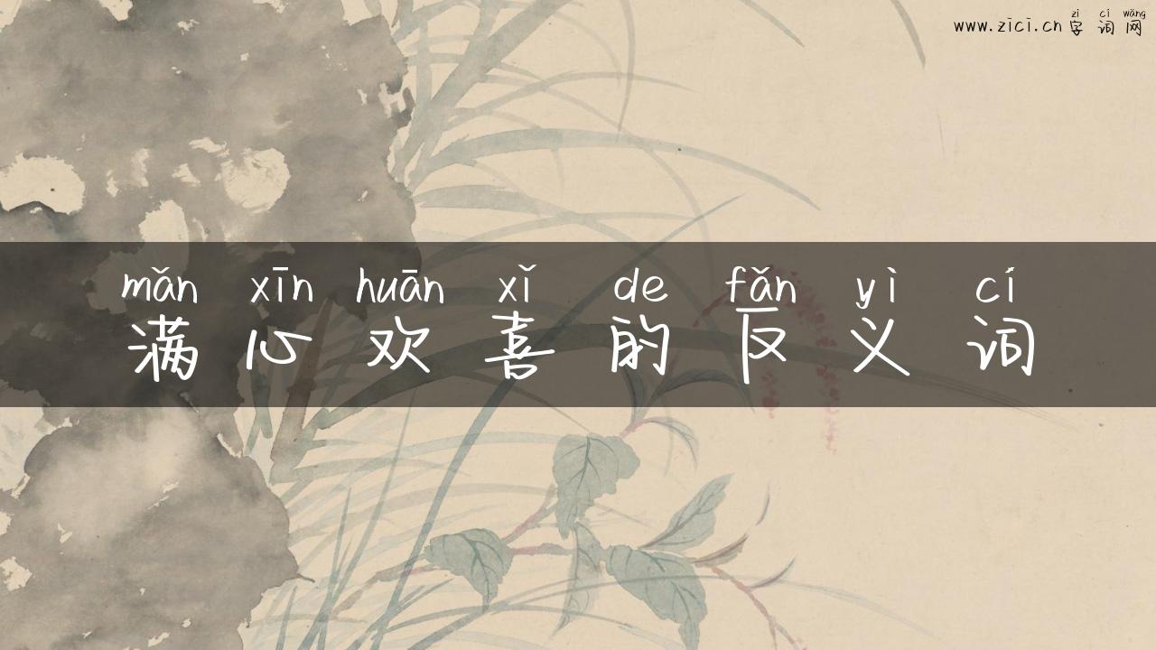 满心欢喜的反义词