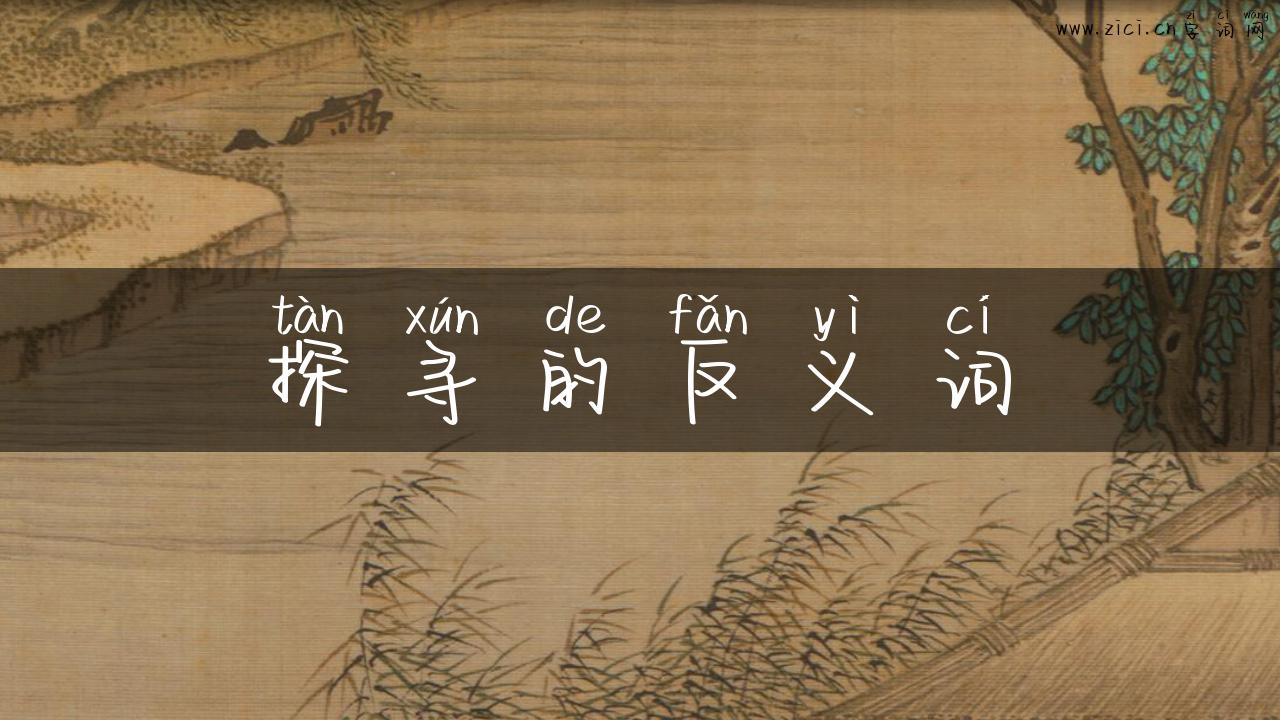 探寻的反义词