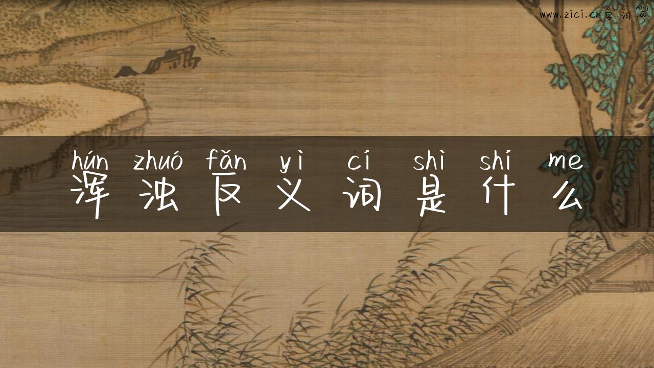 浑浊反义词是什么