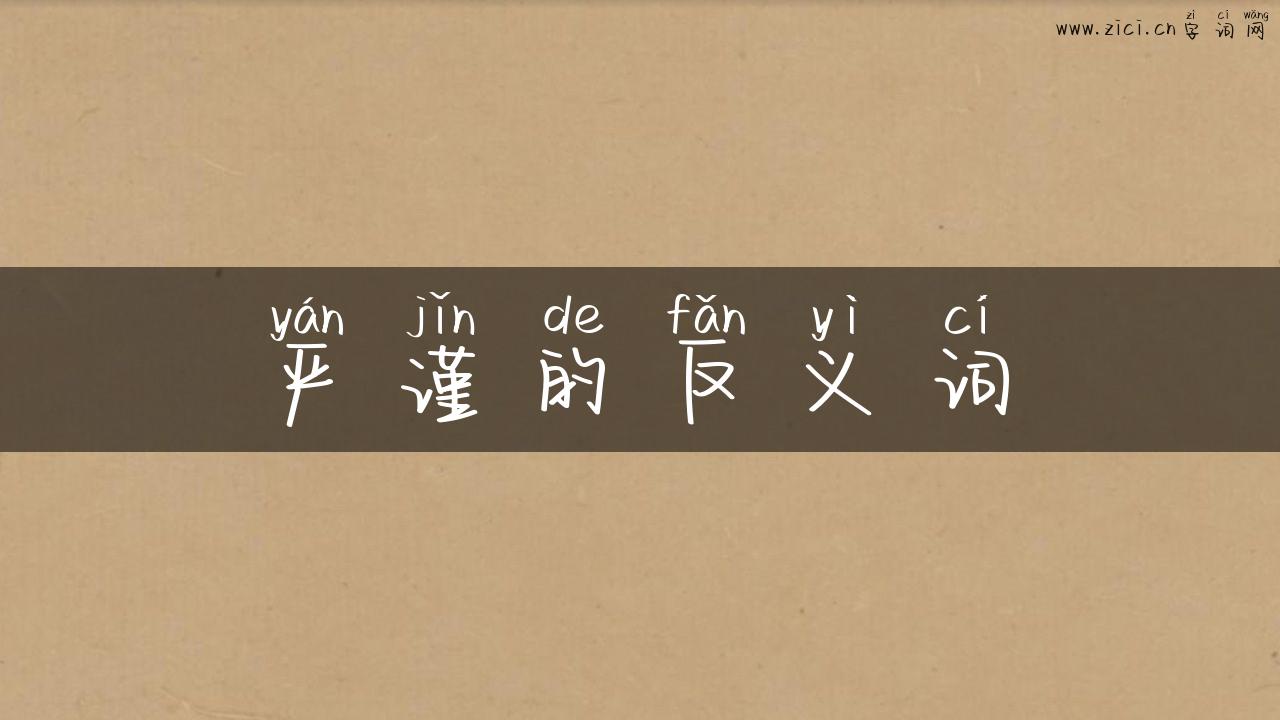 严谨的反义词