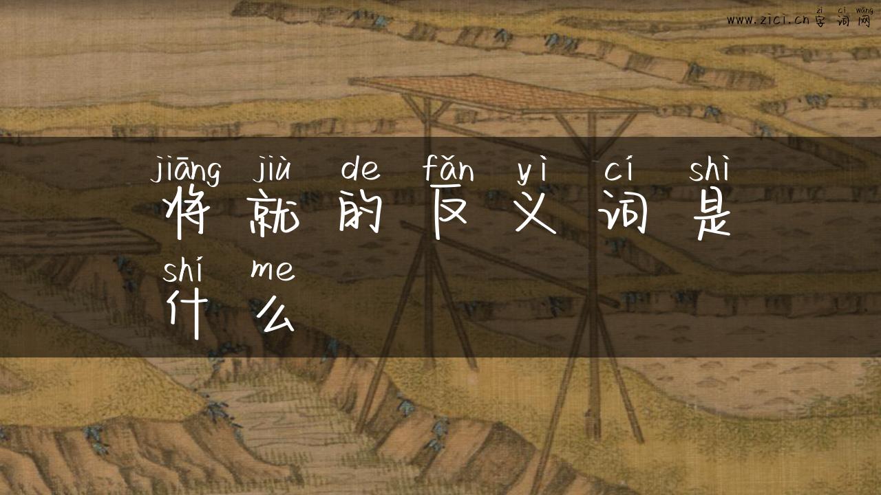 将就的反义词是什么