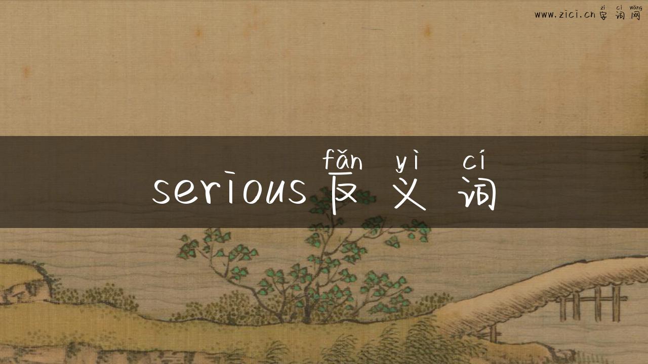 serious反义词