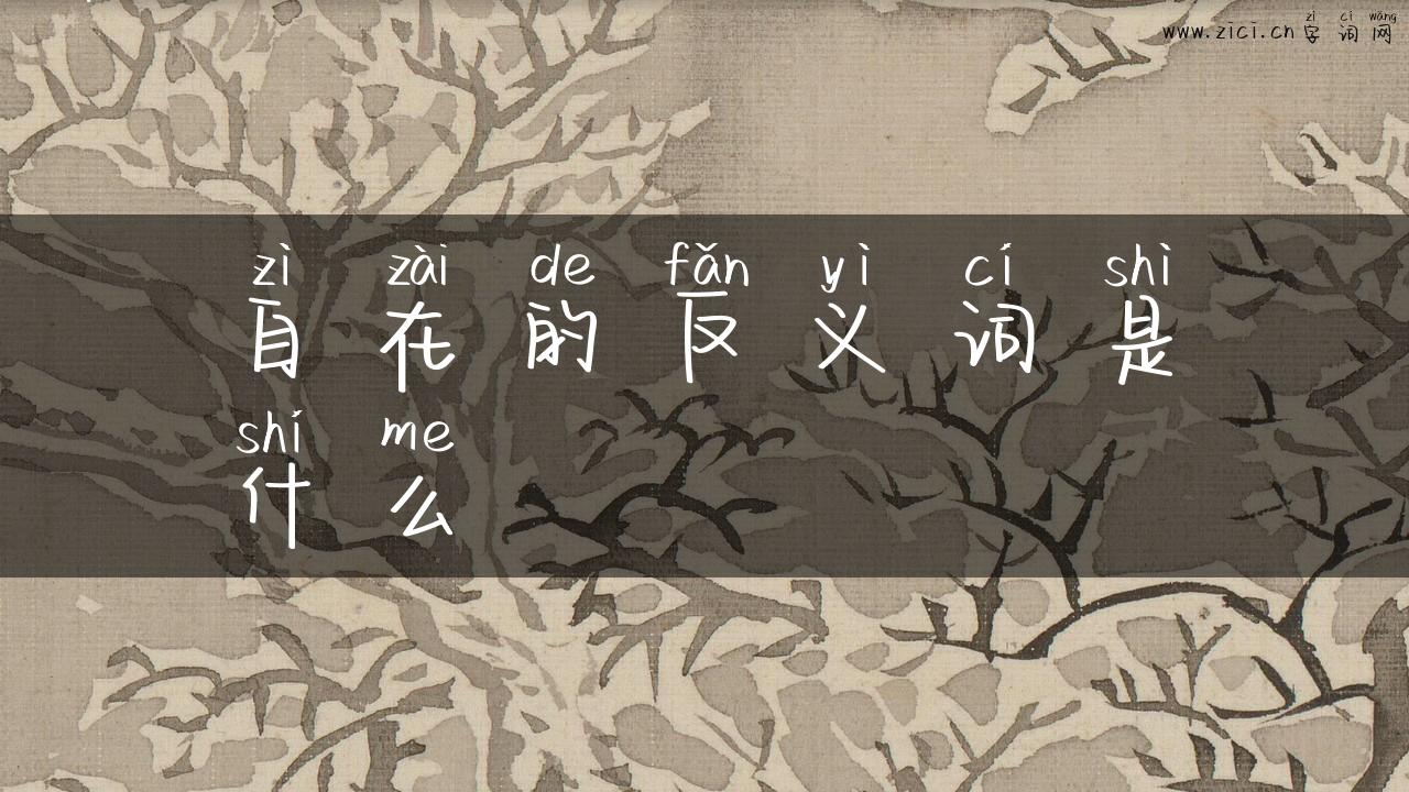 自在的反义词是什么