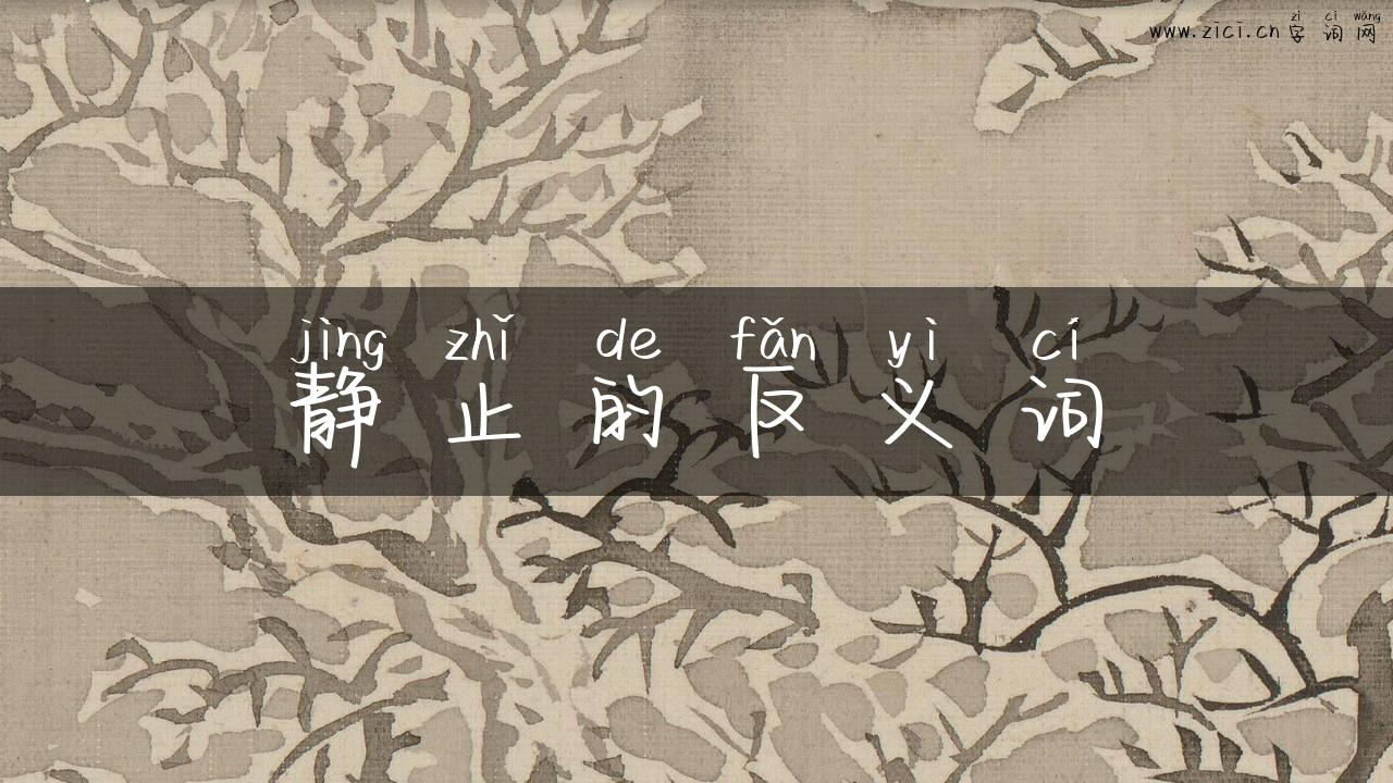 静止的反义词