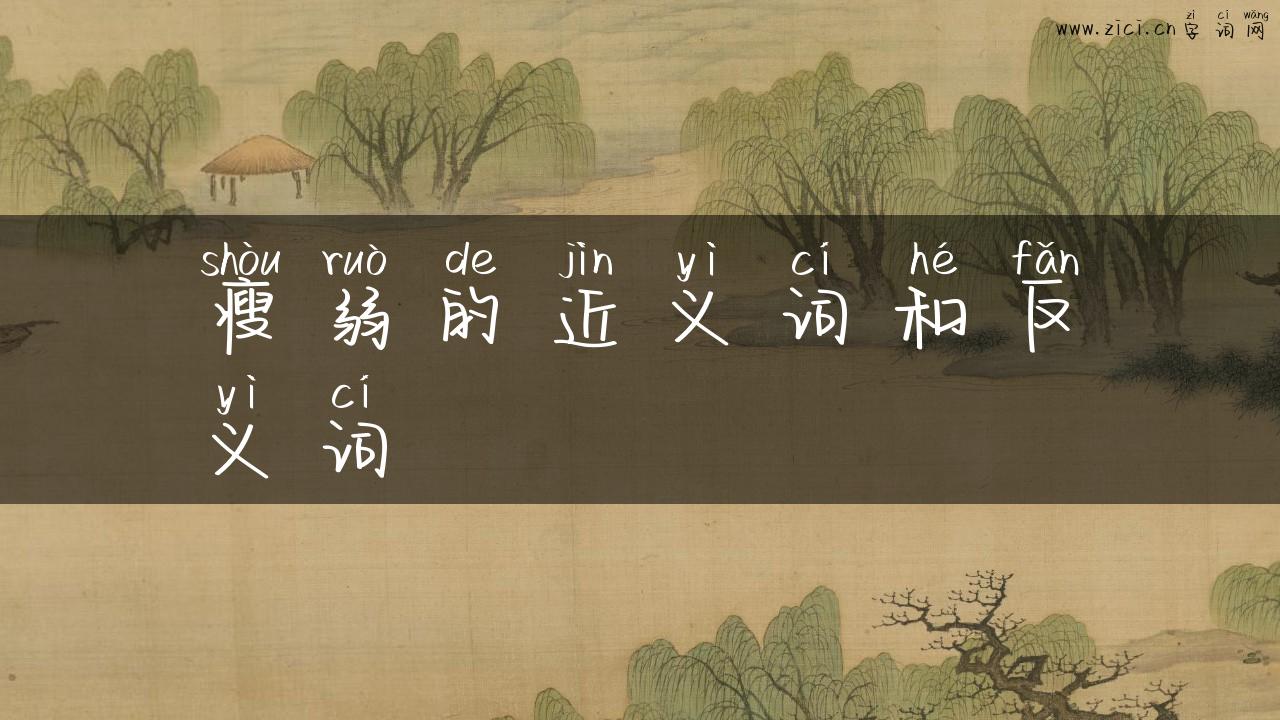 瘦弱的近义词和反义词