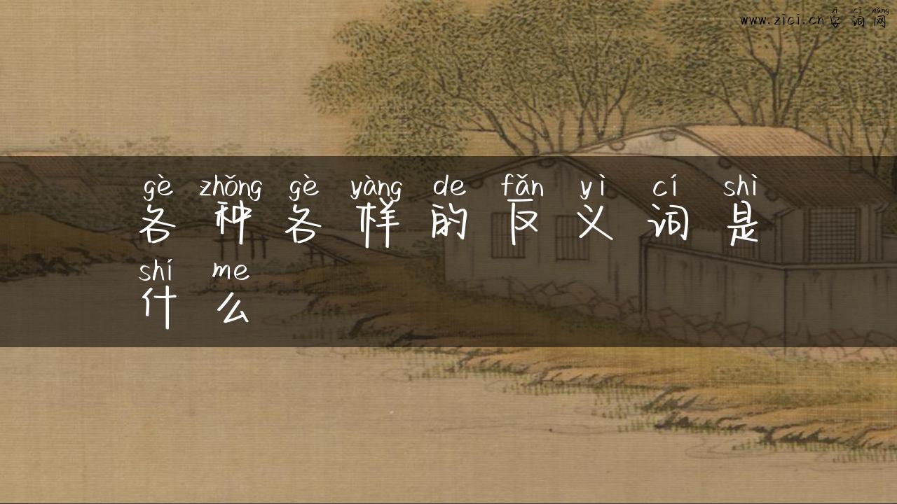 各种各样的反义词是什么