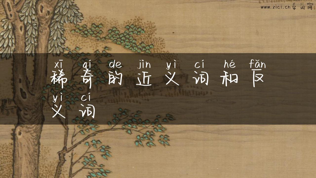 稀奇的近义词和反义词