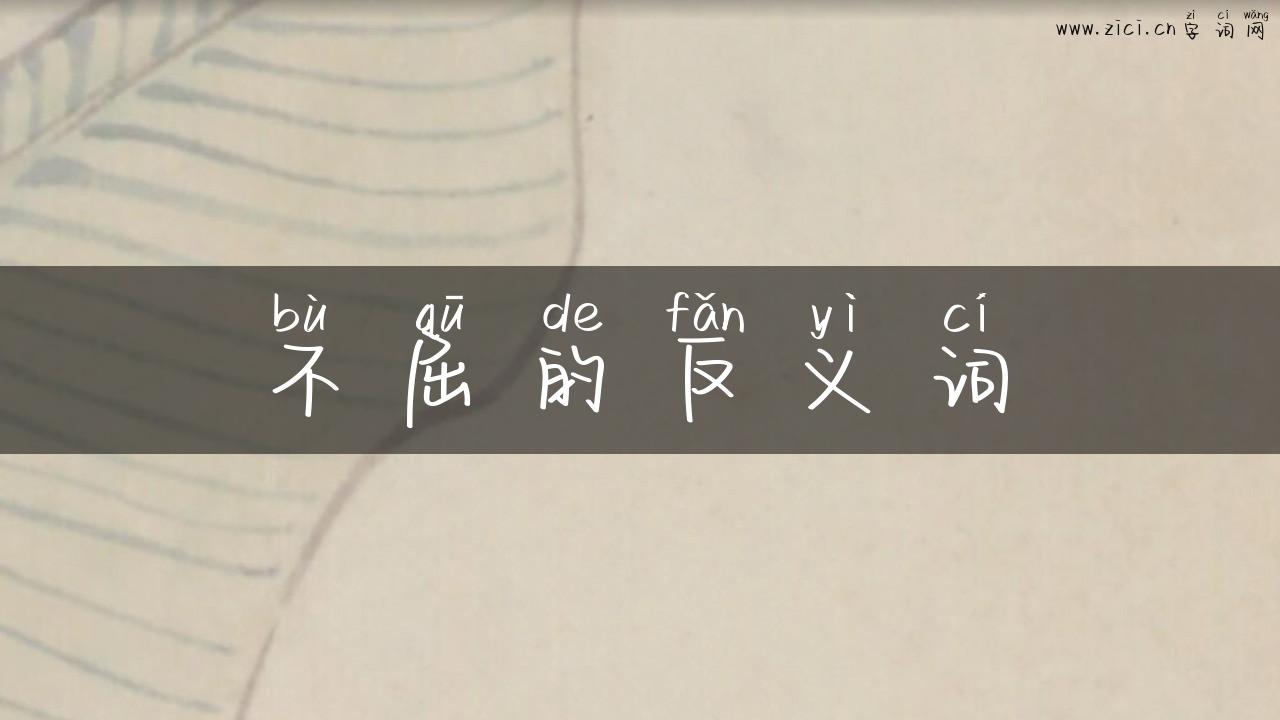 不屈的反义词