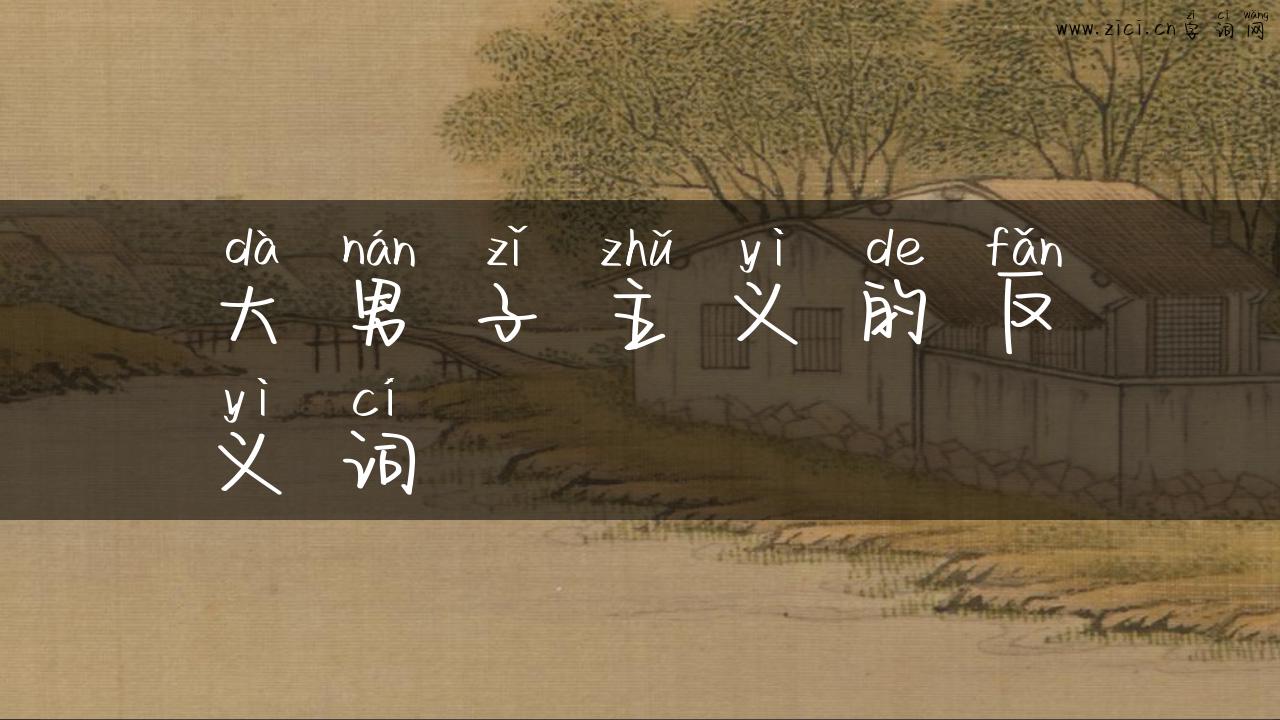 大男子主义的反义词