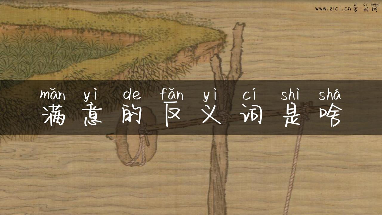 满意的反义词是啥