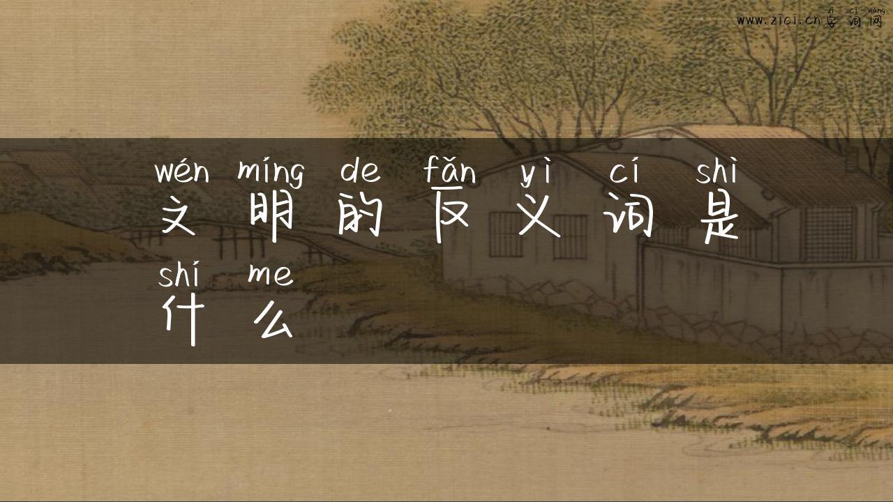 文明的反义词是什么
