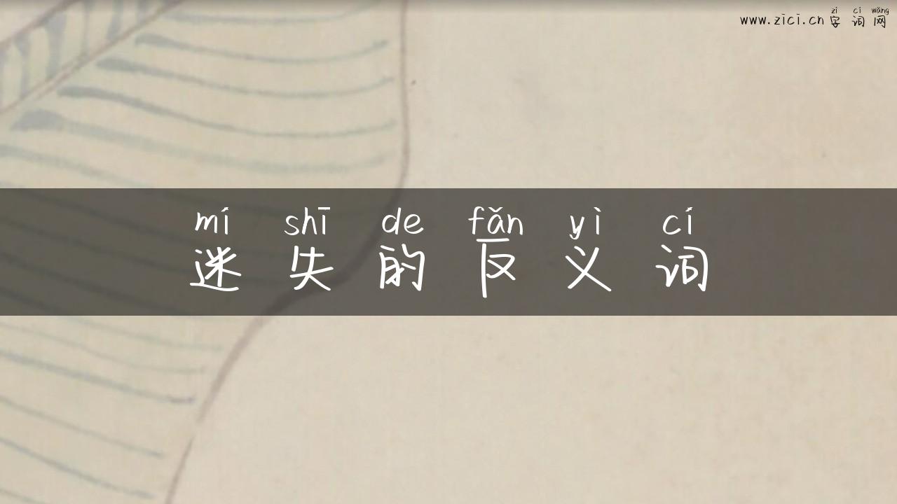 迷失的反义词