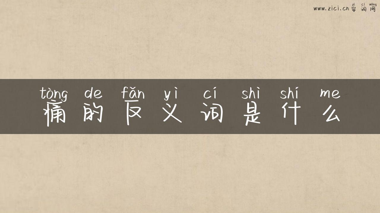 痛的反义词是什么