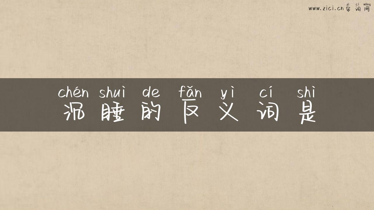 沉睡的反义词是