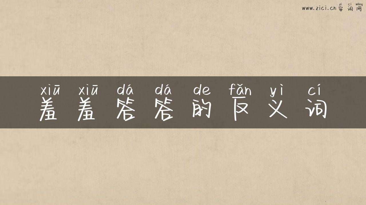 羞羞答答的反义词