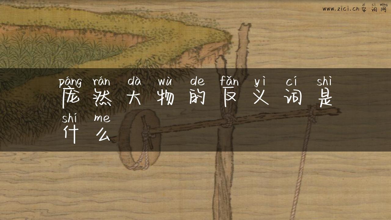 庞然大物的反义词是什么
