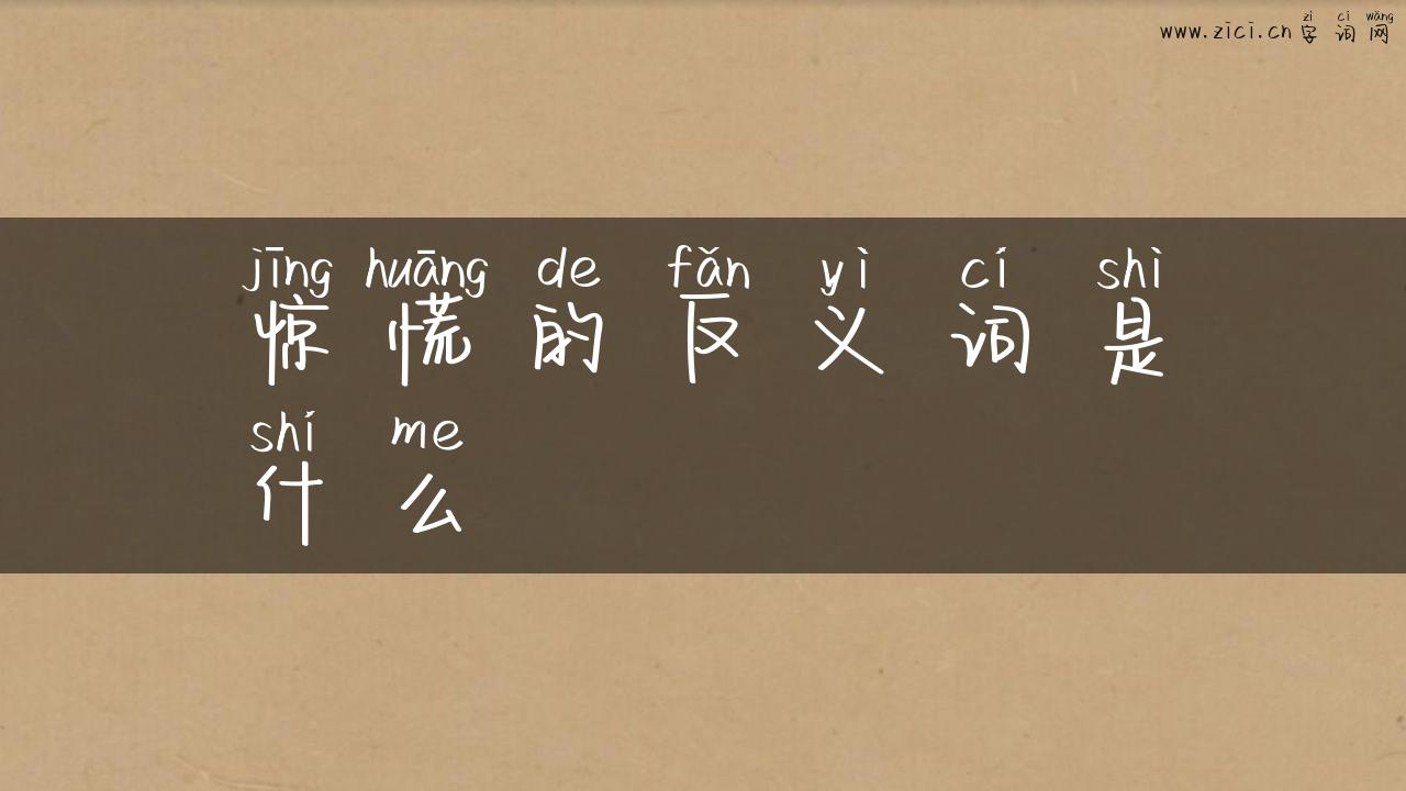 惊慌的反义词是什么