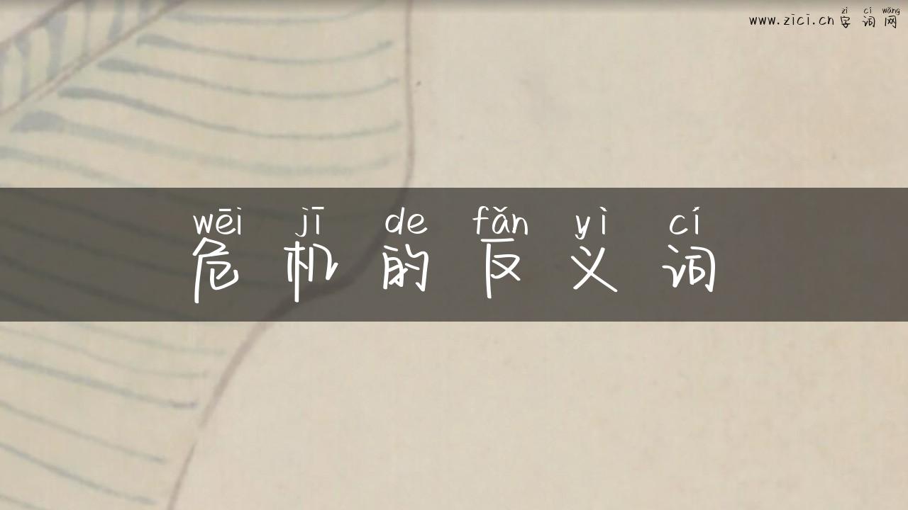 危机的反义词