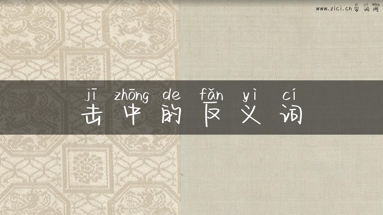 击中的反义词