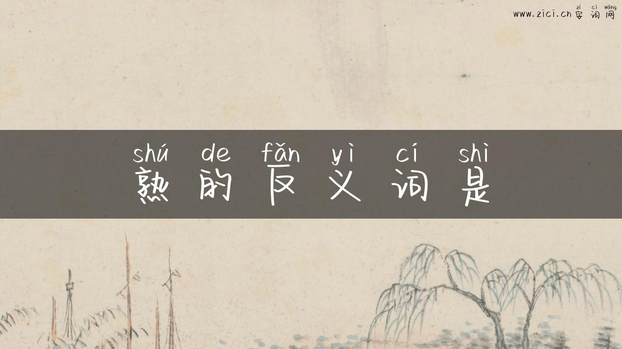 熟的反义词是