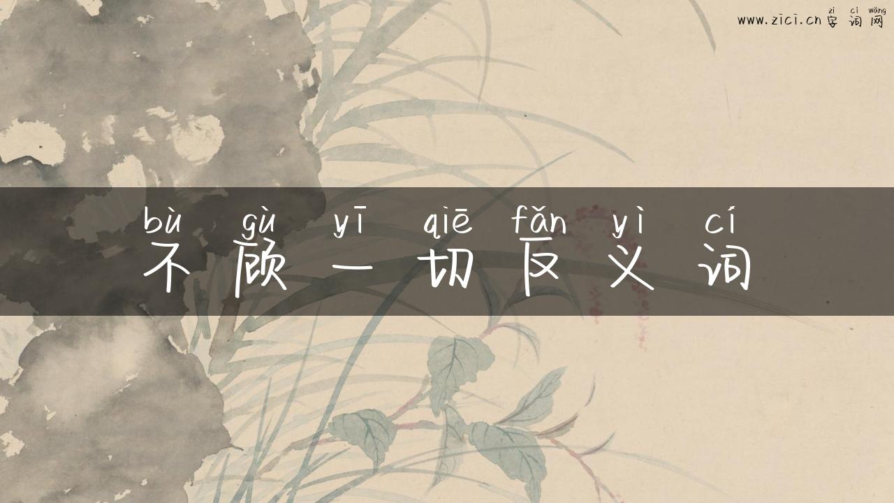 不顾一切反义词