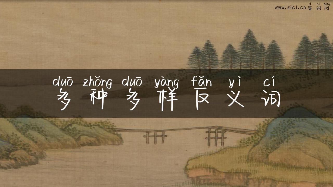 多种多样反义词