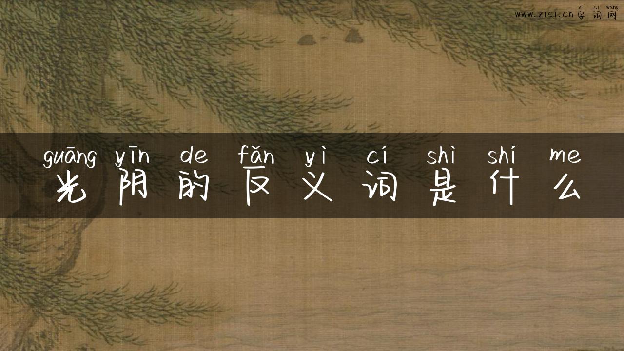 光阴的反义词是什么