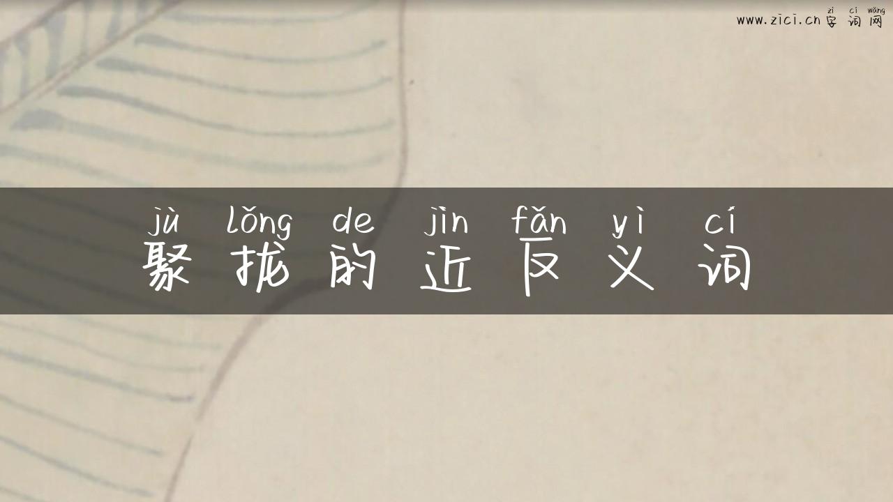 聚拢的近反义词