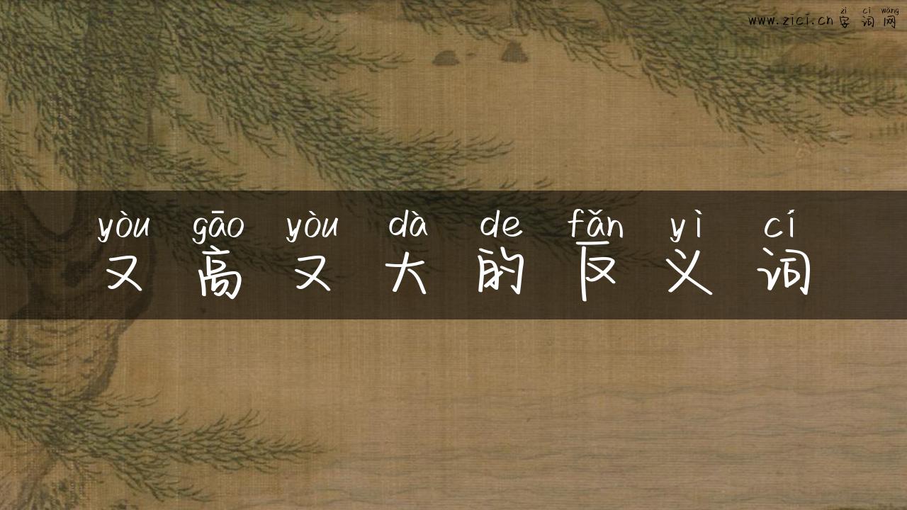 又高又大的反义词