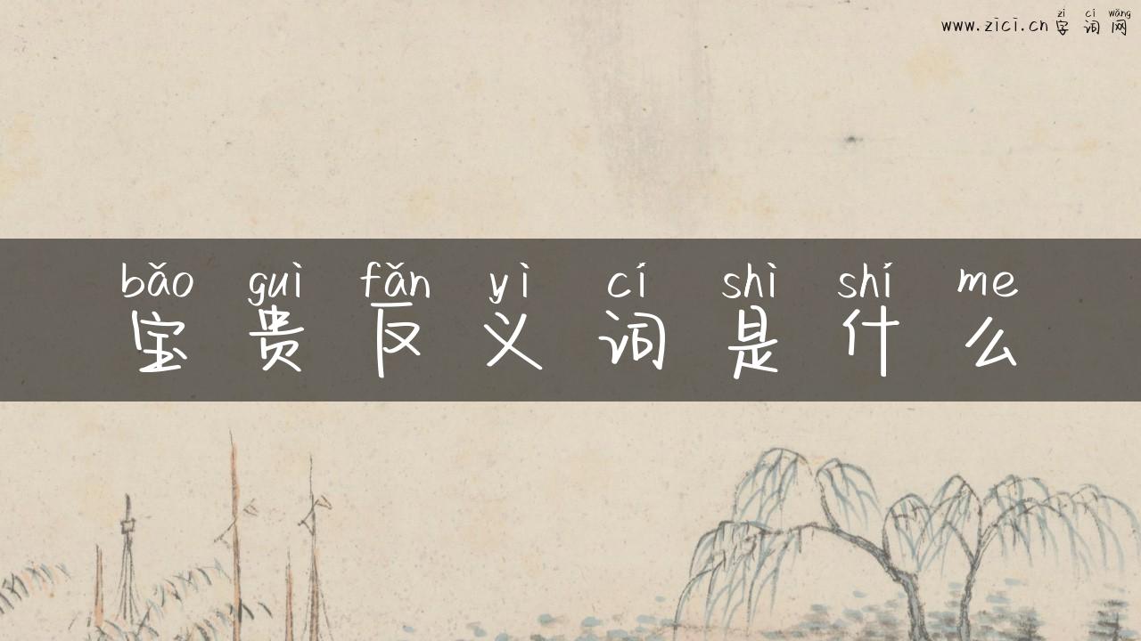 宝贵反义词是什么