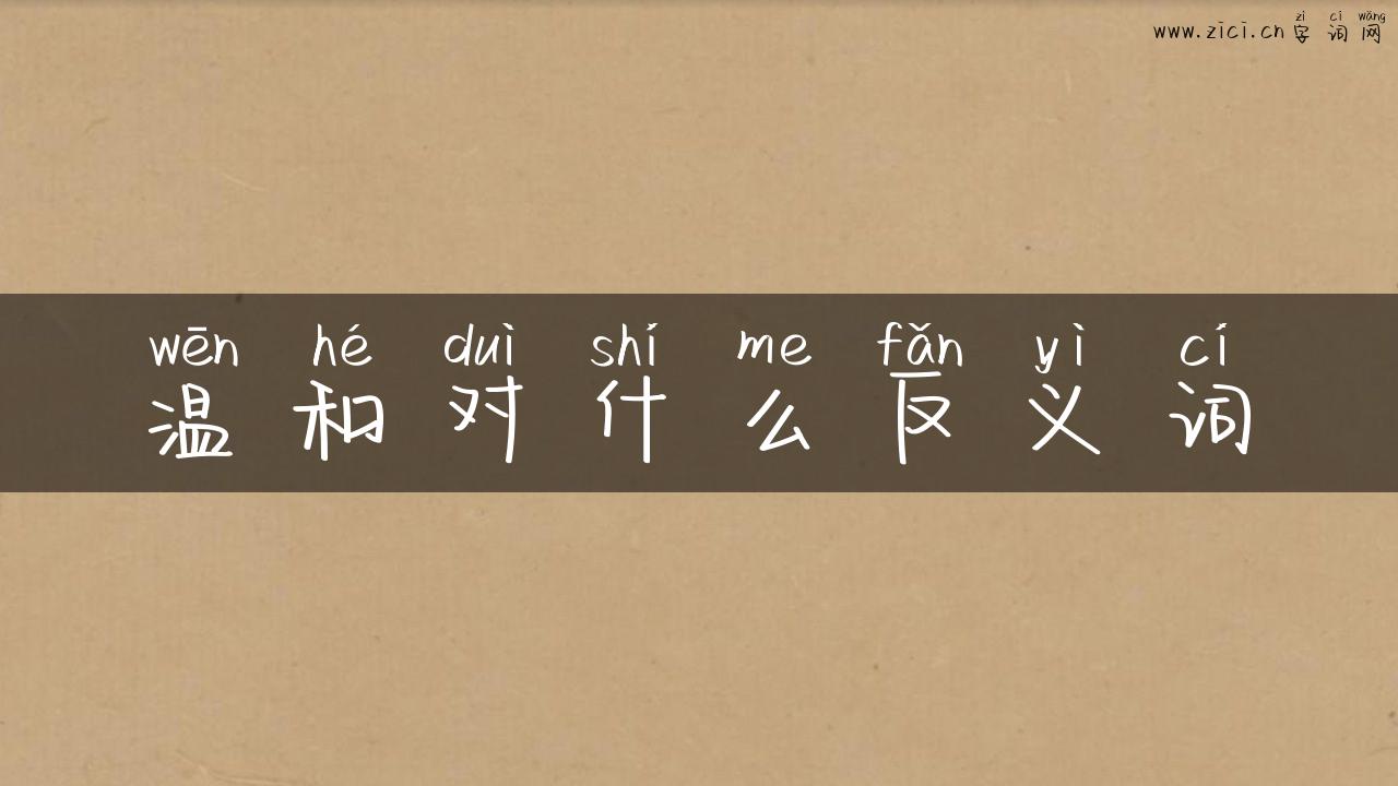 温和对什么反义词