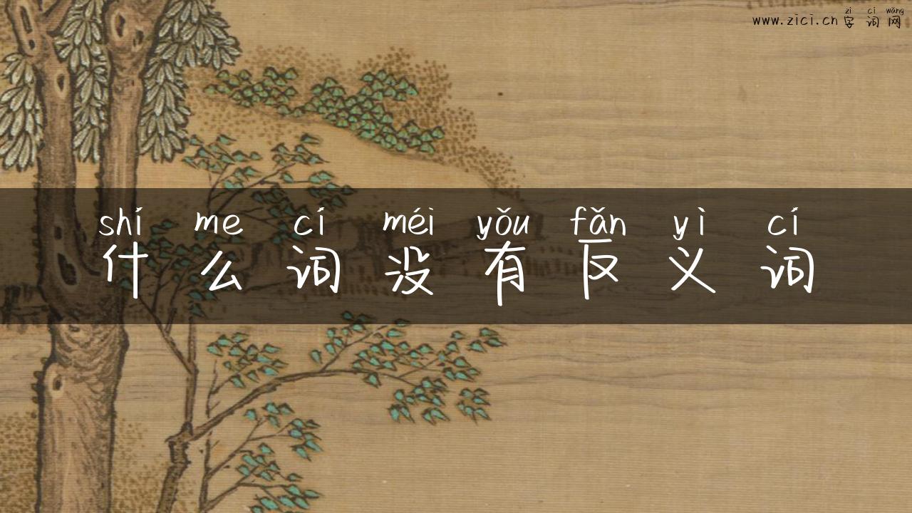 什么词没有反义词