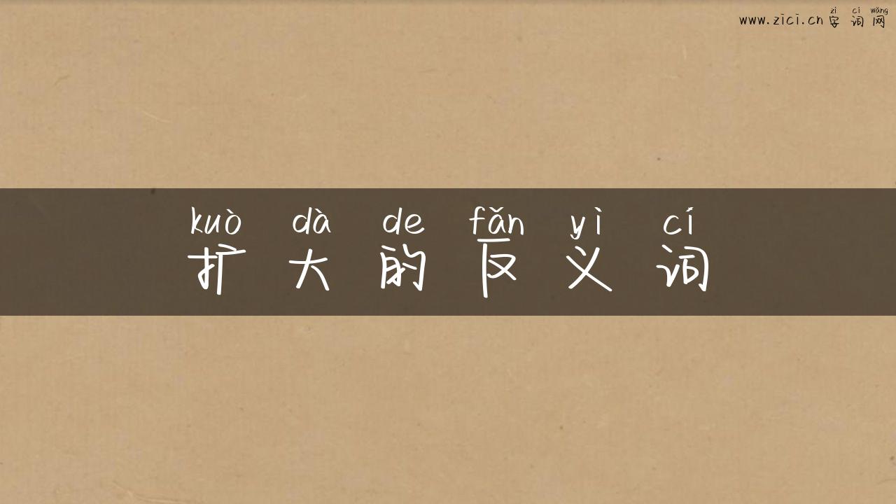 扩大的反义词