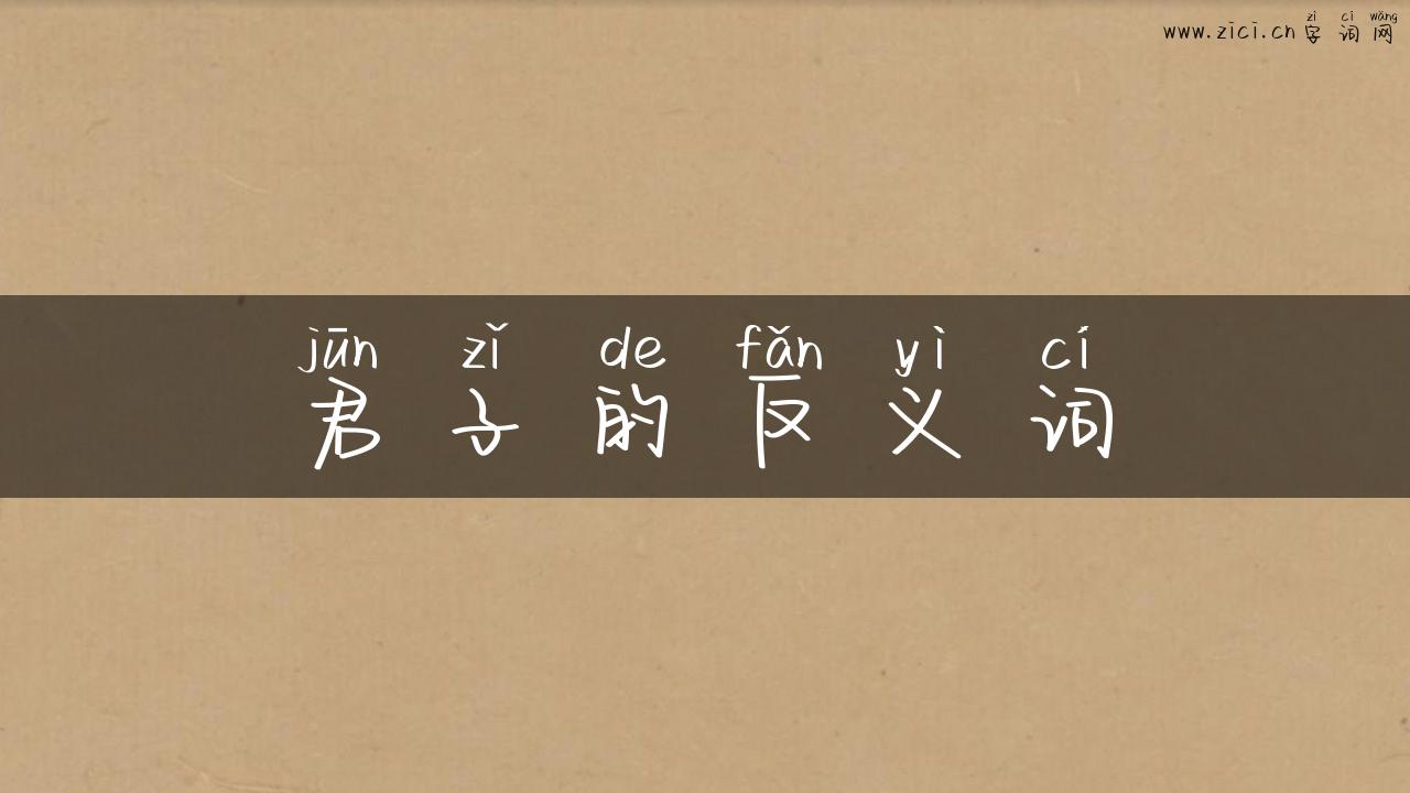 君子的反义词